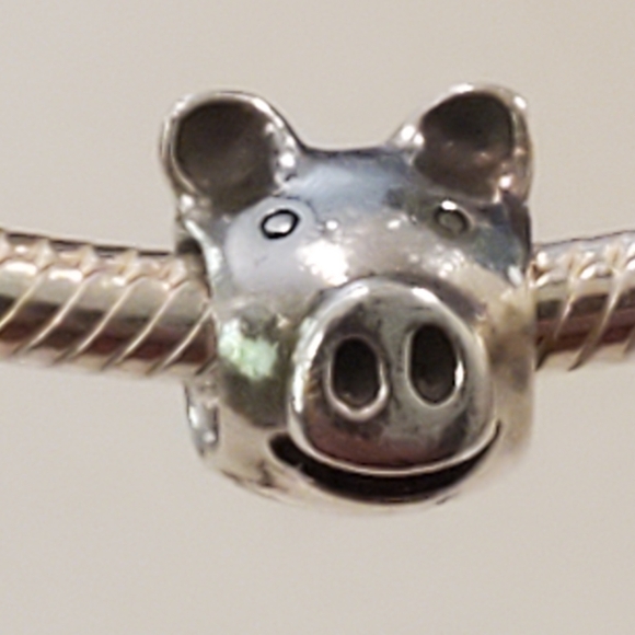 PANDORA Little Pig Sterling Silver Charm S925ALE Retired - Picture 3 of 10